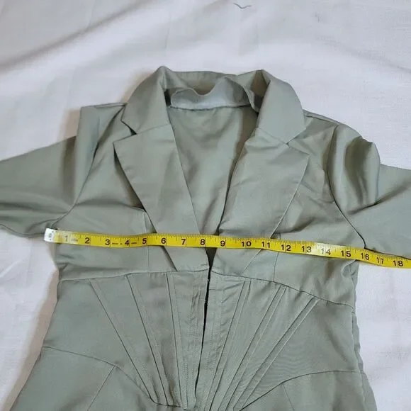 Misguided Green Blazer Dress Size 6 - Picture 6 of 11